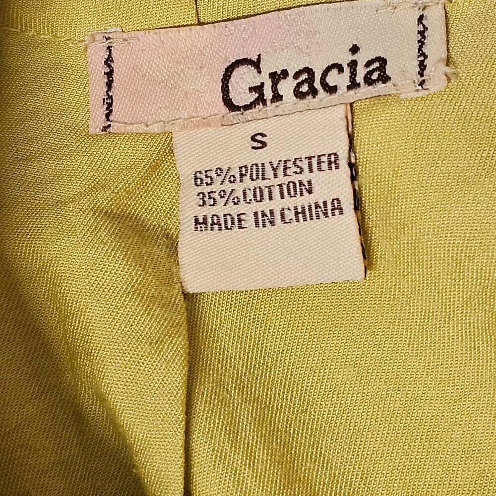 Gracia A-line Lagenlook Layered Short Dress Women Size S Mustard - Picture 4 of 10